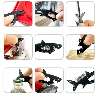 15 in 1 Stainless Steel Shark Shape EDC Multi Tool