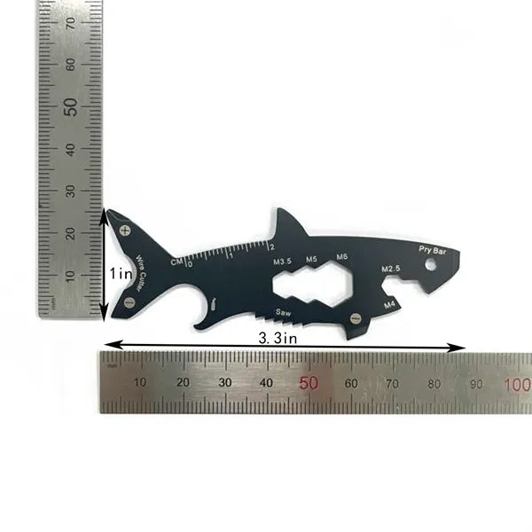 15 in 1 Stainless Steel Shark Shape EDC Multi Tool