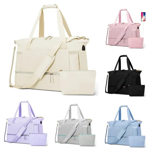 Gym Weekender Travel Duffel Bag for Women Overnight