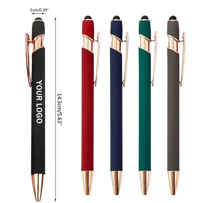 Softy Touch Screen Metal Ballpoint pen With Stylus