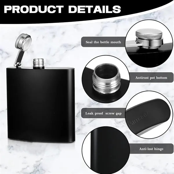 6 oz Stainless Steel Hip Flask