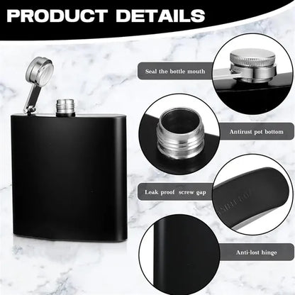 6 oz Stainless Steel Hip Flask