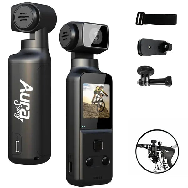 Compact Handheld Gimbal Camera for Stabilized Video Record