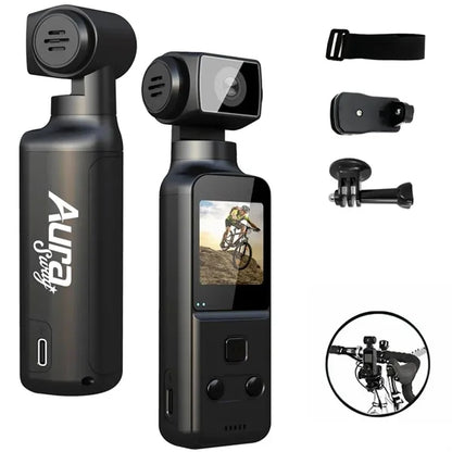 Compact Handheld Gimbal Camera for Stabilized Video Record