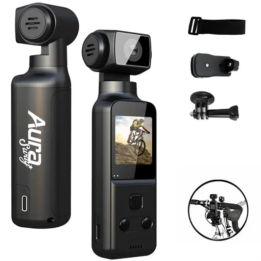 Compact Handheld Gimbal Camera for Stabilized Video Record