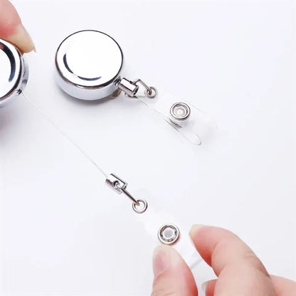Metal Retractable Badge Reel with Steel Wire Clip