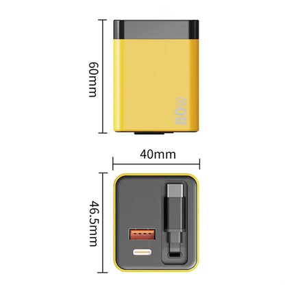 Compact Dual-Port Wall Charger with USB-C