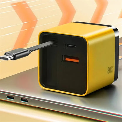 Compact Dual-Port Wall Charger with USB-C