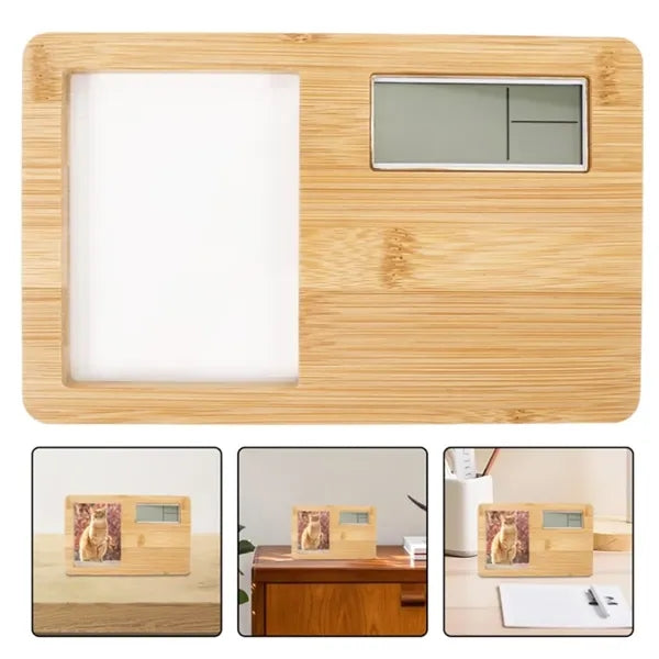 Bamboo Digital Clock Frame
