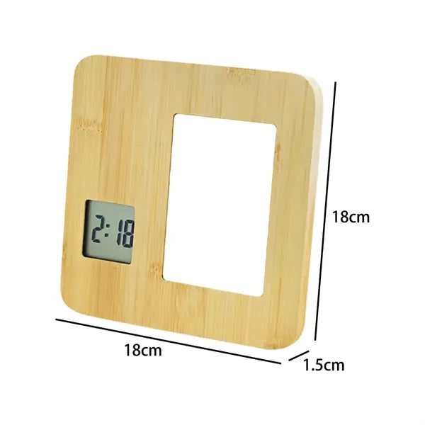 Bamboo Digital Clock Frame