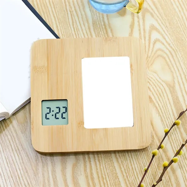 Bamboo Digital Clock Frame