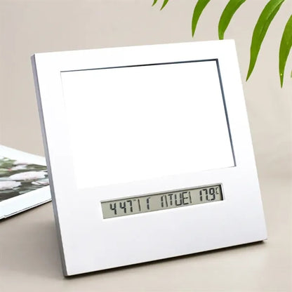 Digital Clock Photo Frame with Calendar and Temperature