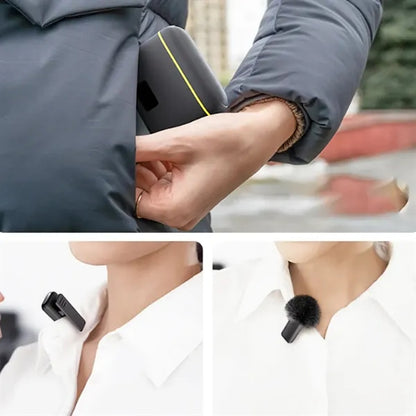 Wireless Lavalier Microphone System W/ Charging Case