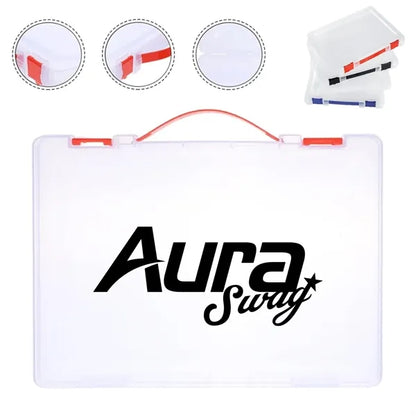 Clear Plastic Storage Box with Snap Closure for Documents