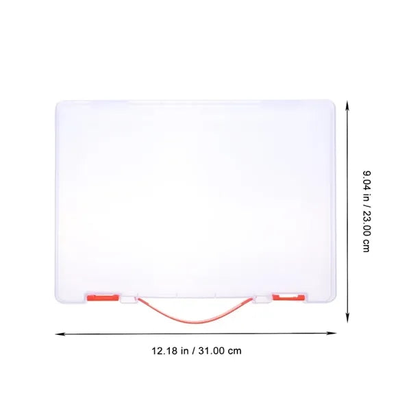 Clear Plastic Storage Box with Snap Closure for Documents