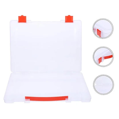 Clear Plastic Storage Box with Snap Closure for Documents