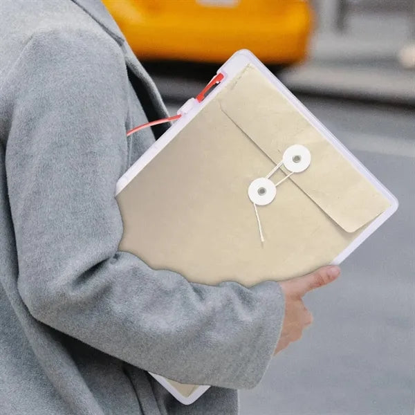 Clear Plastic Storage Box with Snap Closure for Documents