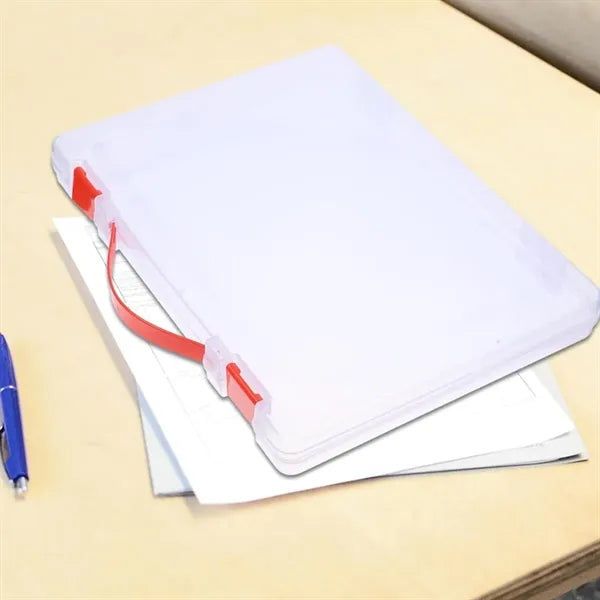 Clear Plastic Storage Box with Snap Closure for Documents