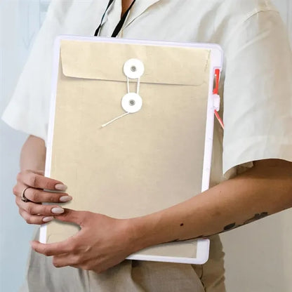 Clear Plastic Storage Box with Snap Closure for Documents