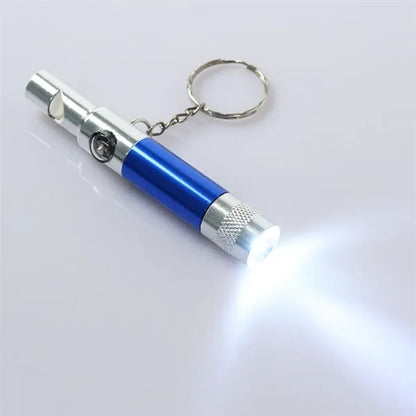 3-in-1 Whistle Flashlight Compass Keychain