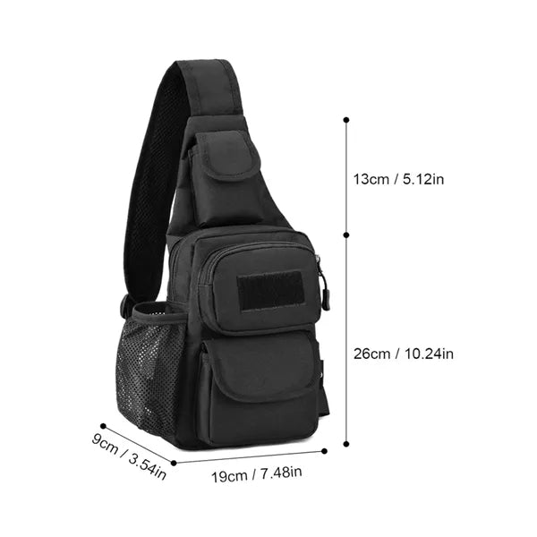 Tactical Chest Sling Bag with Bottle Holder