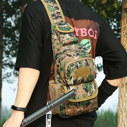 Tactical Chest Sling Bag with Bottle Holder