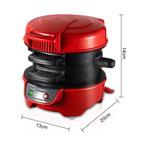 Compact Collapsible Electric Sandwich Maker and Breakfast