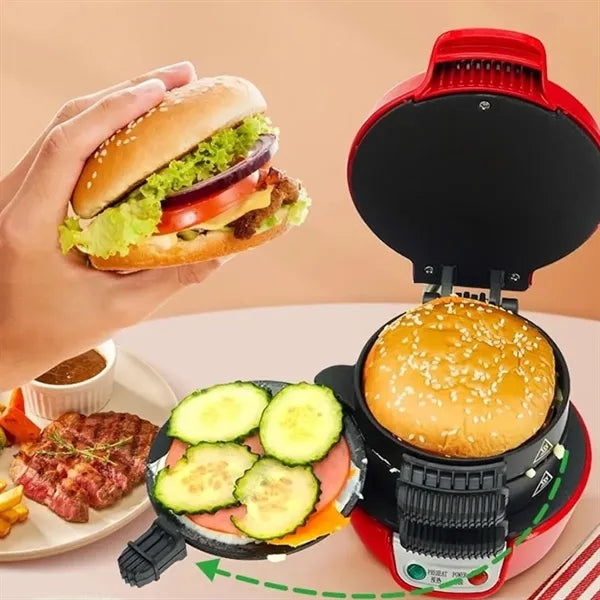 Compact Collapsible Electric Sandwich Maker and Breakfast