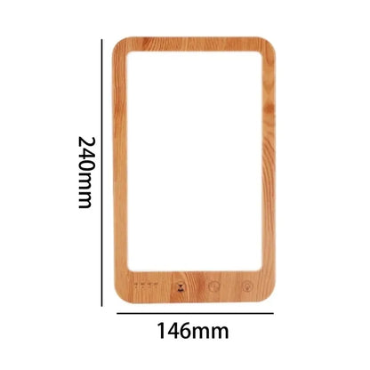 Wood Grain SAD Therapy Light with Adjustable Color