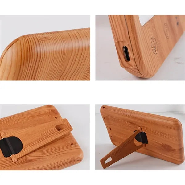 Wood Grain SAD Therapy Light with Adjustable Color