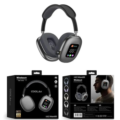 LED Display Wireless Headphones Over-Ear Headset