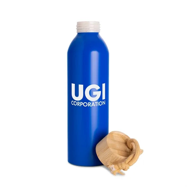 Meriden Sustainable Aluminum Bottle with Bamboo Lid &Cotton