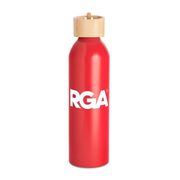 Meriden Sustainable Aluminum Bottle with Bamboo Lid &Cotton