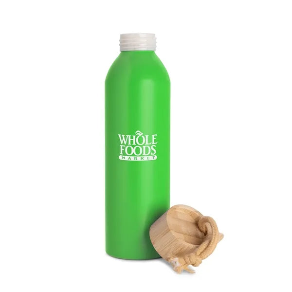 Meriden Sustainable Aluminum Bottle with Bamboo Lid &Cotton