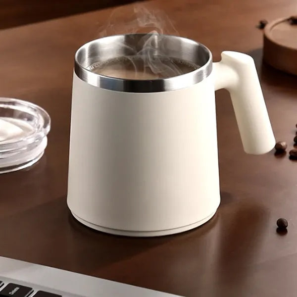 304 Stainless Steel Double-Layer Anti-Scalding Mug With Lid