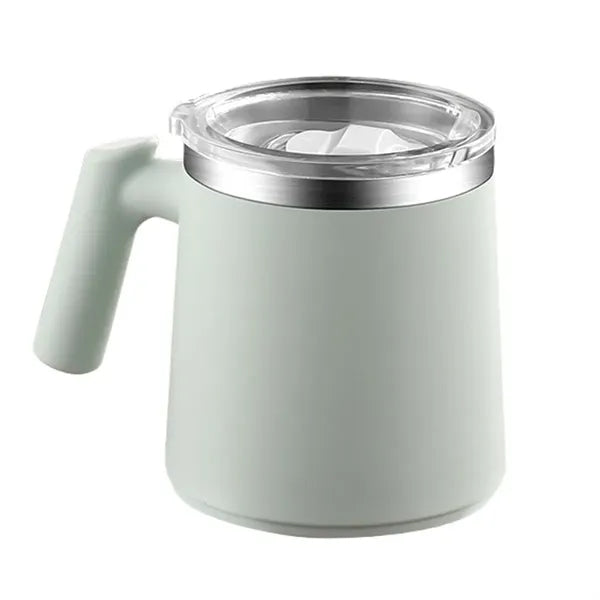 304 Stainless Steel Double-Layer Anti-Scalding Mug With Lid