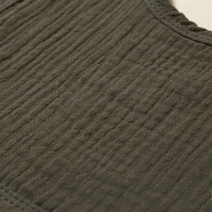 Baby Breathable Cotton Gauze Bib With Double Buckle