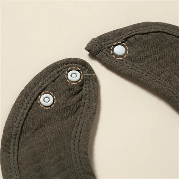 Baby Breathable Cotton Gauze Bib With Double Buckle