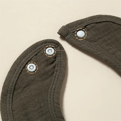 Baby Breathable Cotton Gauze Bib With Double Buckle