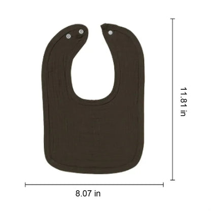 Baby Breathable Cotton Gauze Bib With Double Buckle
