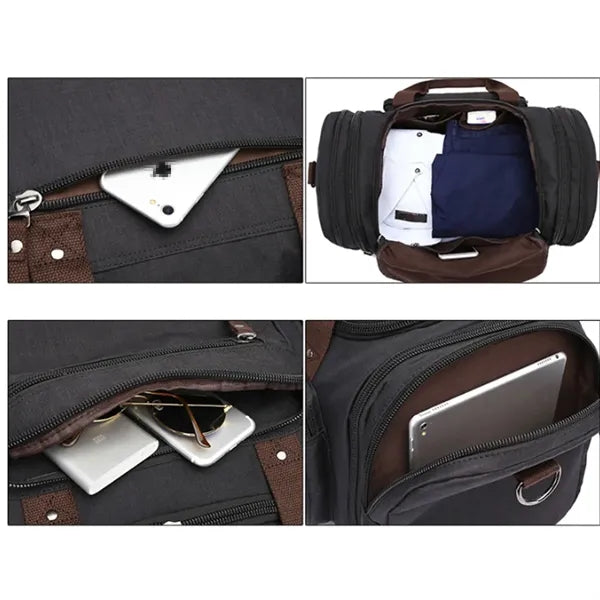 Outdoor Large Capacity Crossbody Portable Canvas Travel Bag