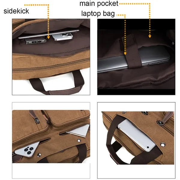 Multifunctional Hand-held Crossbody Laptop Backpack