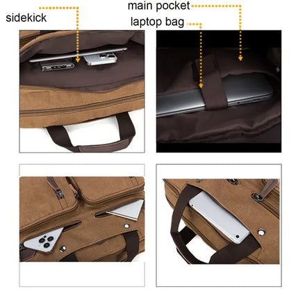 Multifunctional Hand-held Crossbody Laptop Backpack