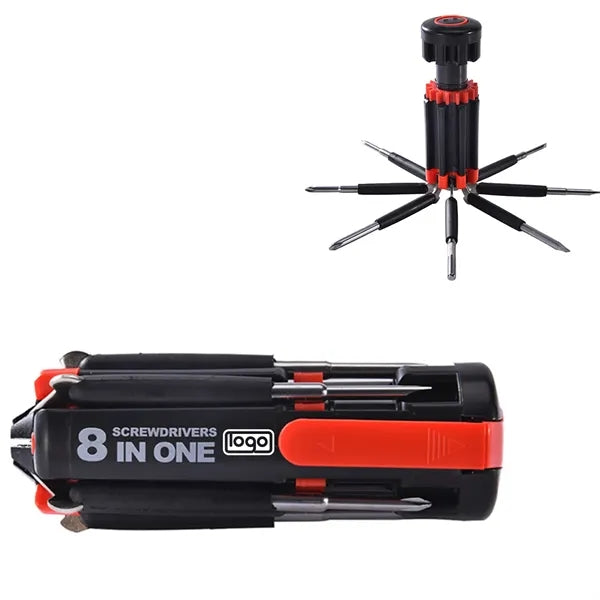 8 in 1 Multifunctional Screwdriver Tool w/Flashlight