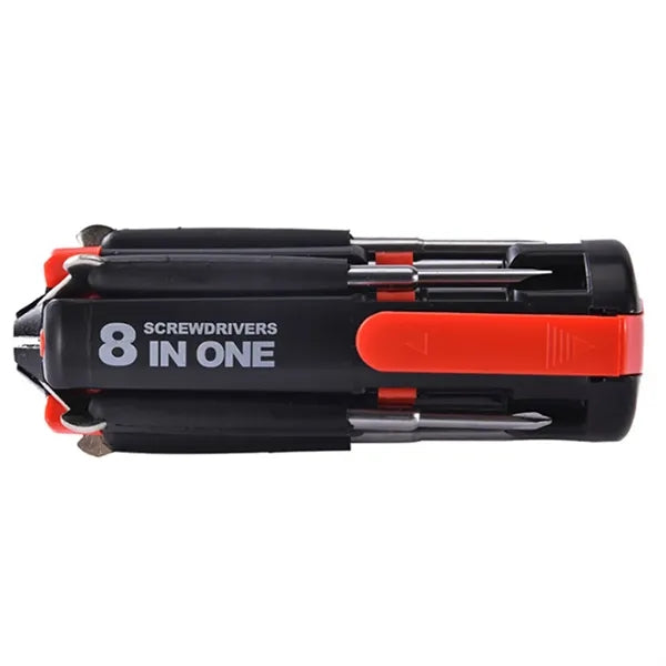 8 in 1 Multifunctional Screwdriver Tool w/Flashlight