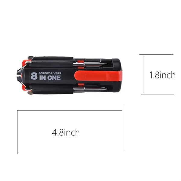 8 in 1 Multifunctional Screwdriver Tool w/Flashlight