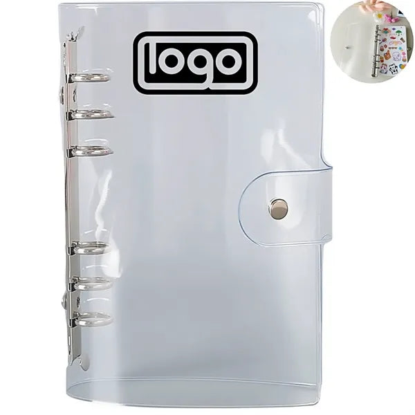 Clear PVC A6 Notebook Binder Cover w/ Flexible Rings