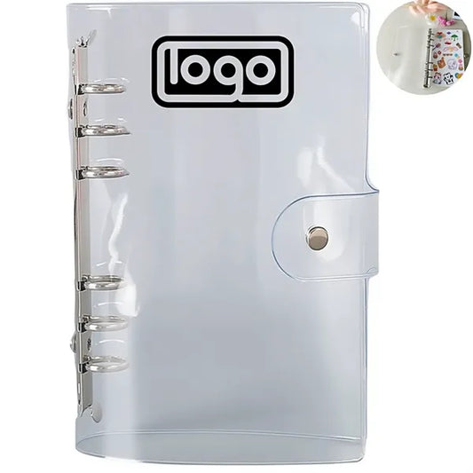 Clear PVC A6 Notebook Binder Cover w/ Flexible Rings