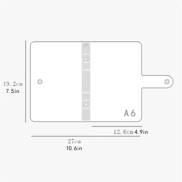 Clear PVC A6 Notebook Binder Cover w/ Flexible Rings
