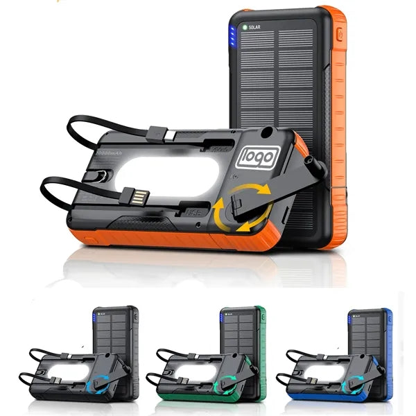10000mAh Detachable Hand Crank Solar Charger